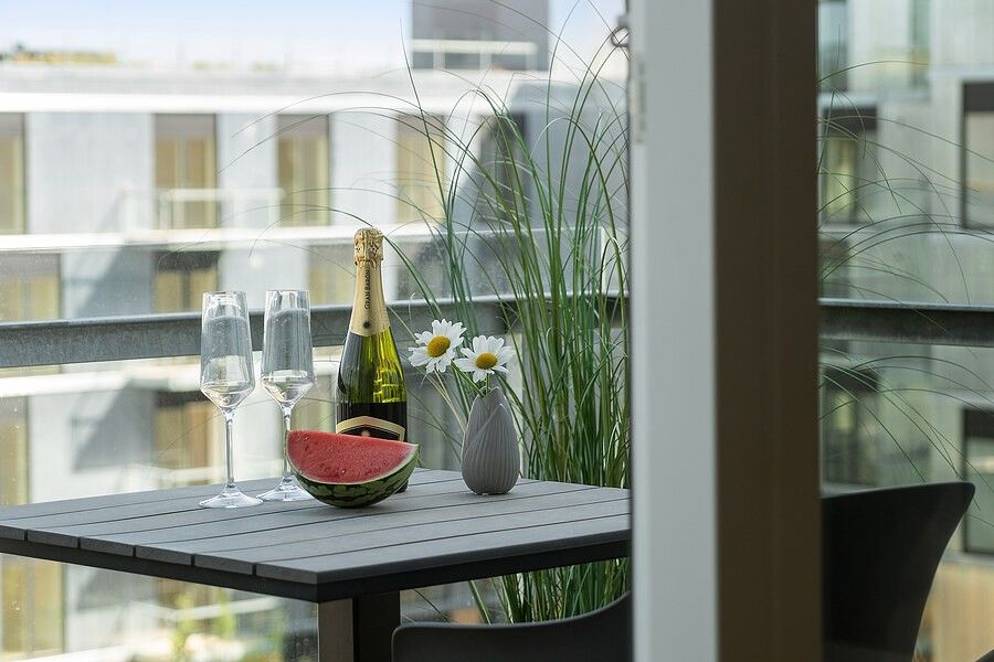Delevenlig penthouse - to altaner