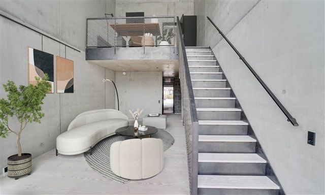 2 room loft with private bath, entry and patio