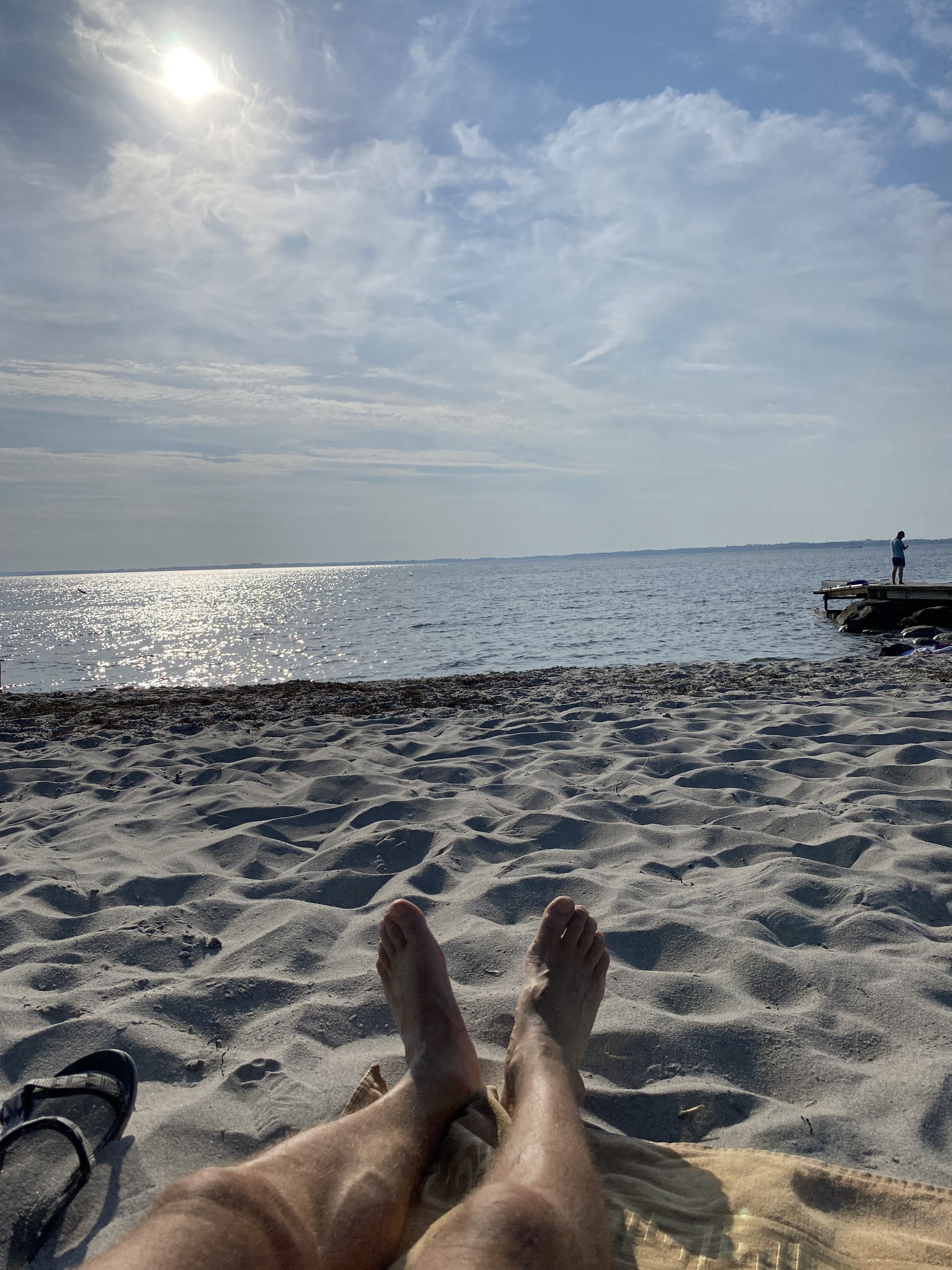 Lækkert hus med Vandudsigt og egen strandadgang og solnedgang