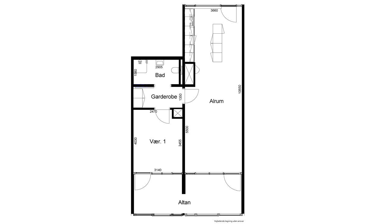 2-værelses bolig på 84 m² m. altan🏠