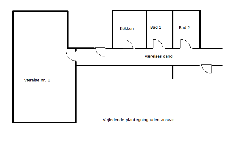 Stort nyistandsat værelse med køkken, bad, mm. udlejes, photo 3
