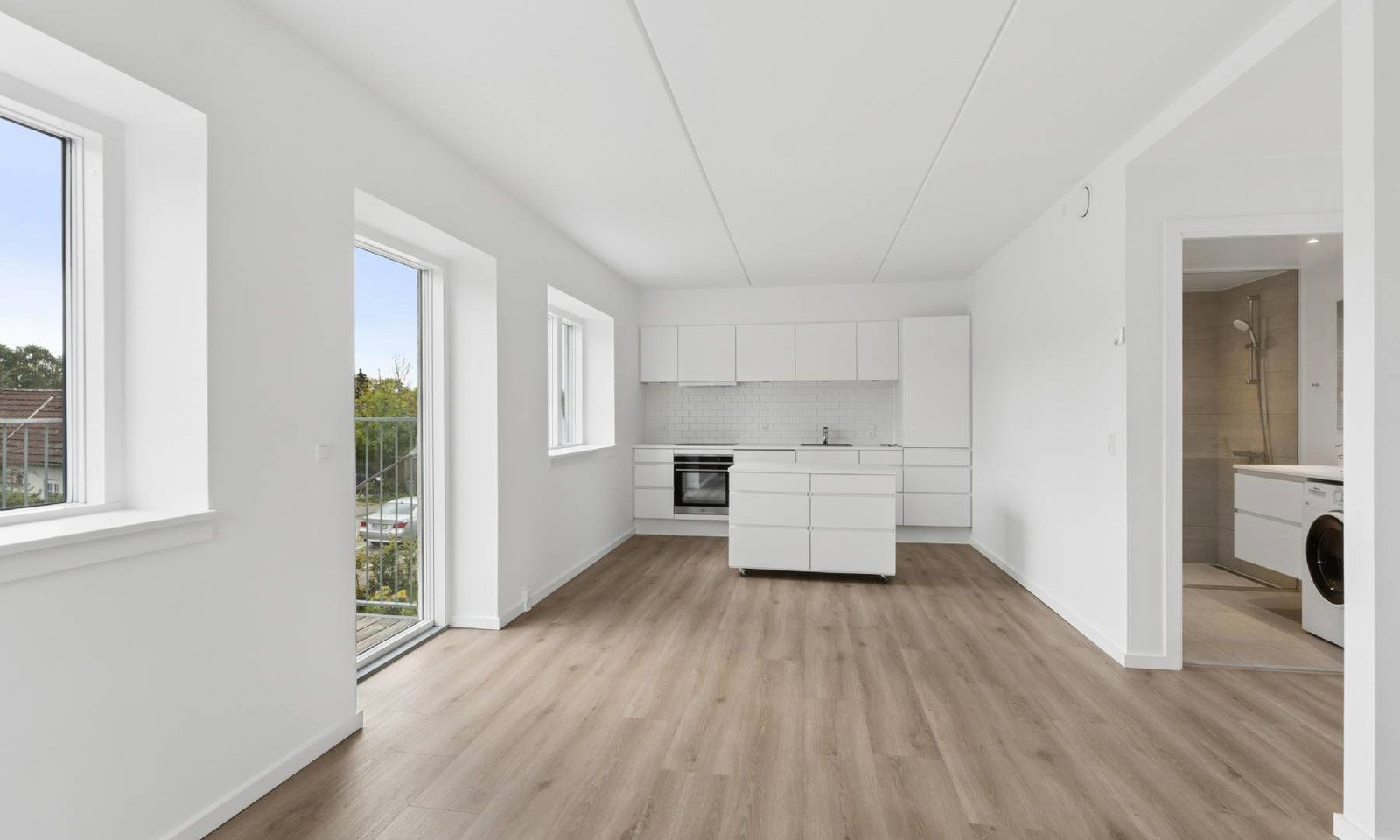 Moderne 2-værelses med terrasse