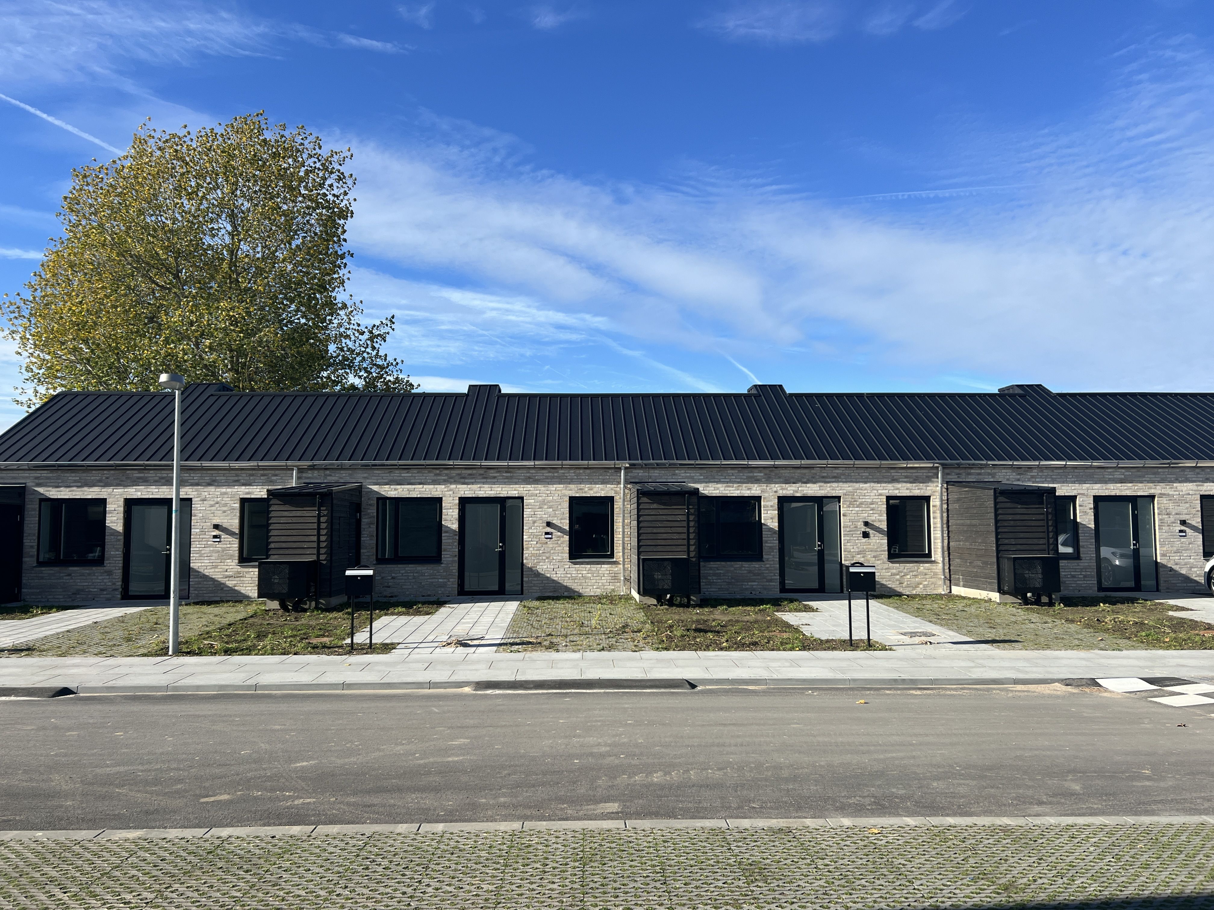 Rækkehus i et plan