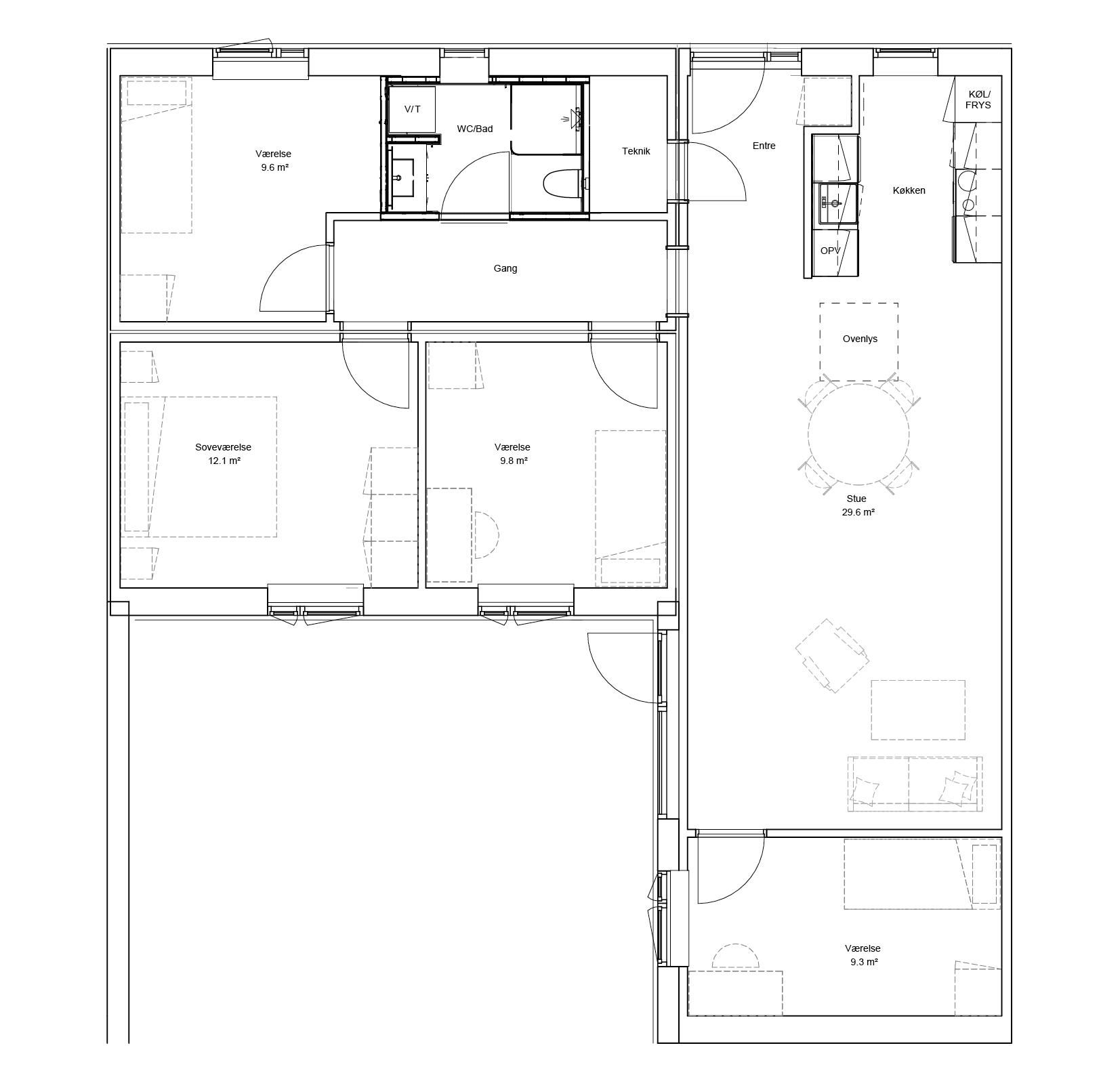 5 værelses rækkehus på 113 m²