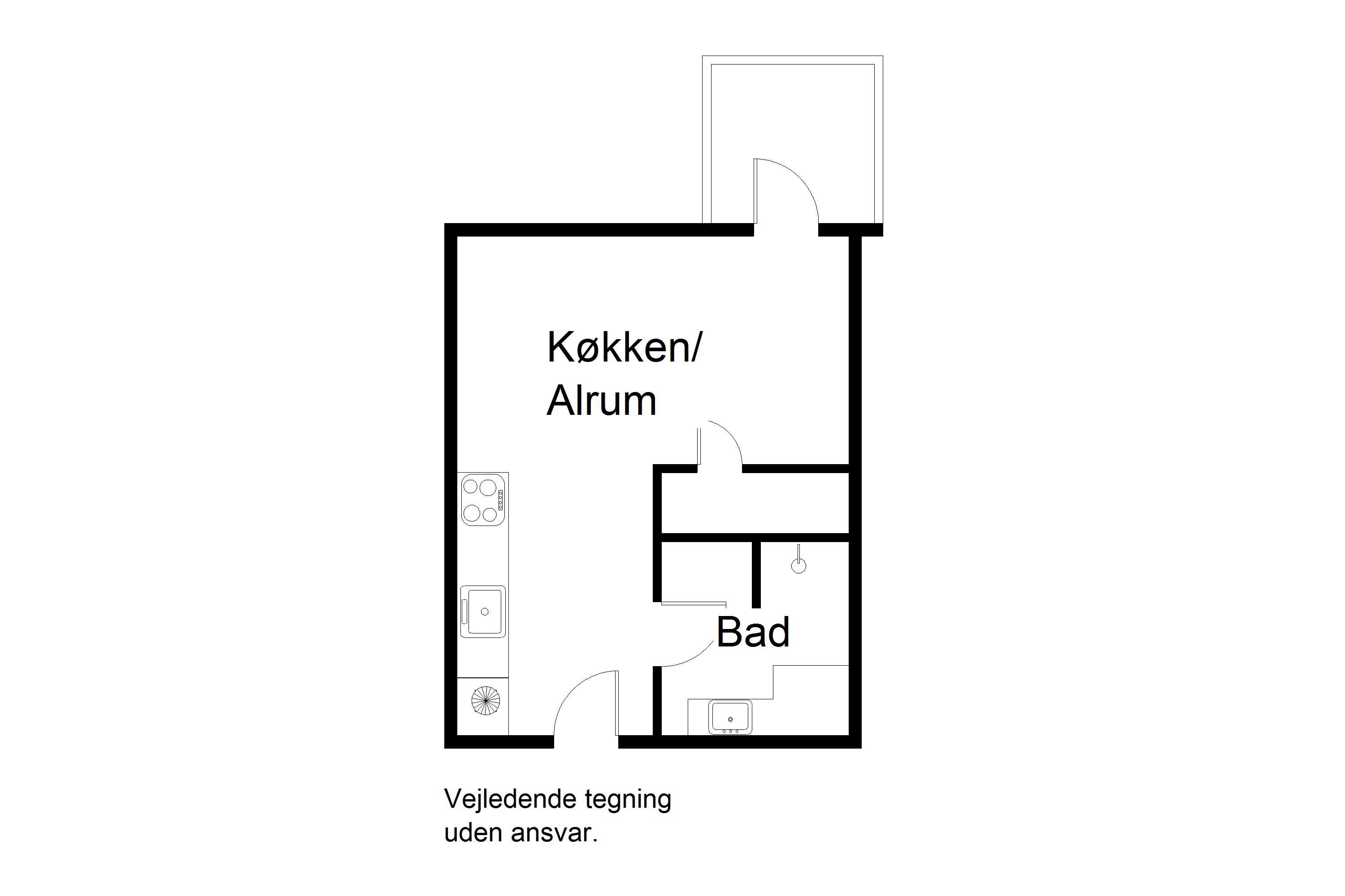 Skøn 1-væreles i Trøjborg