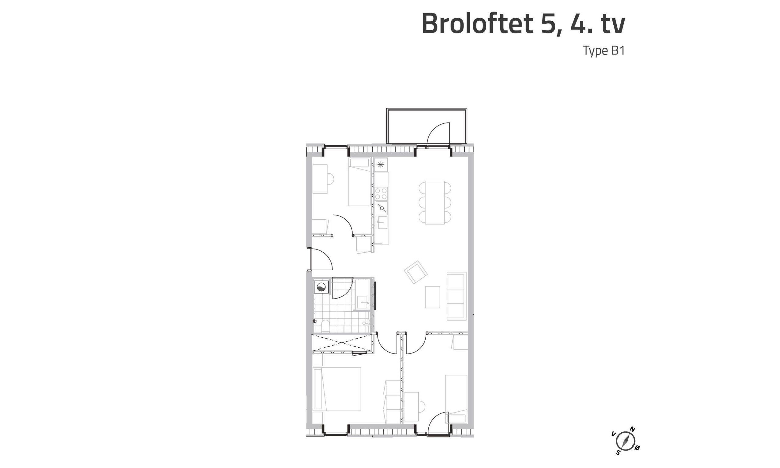 4 værelses lejlighed på Broloftet i Risskov udlejes