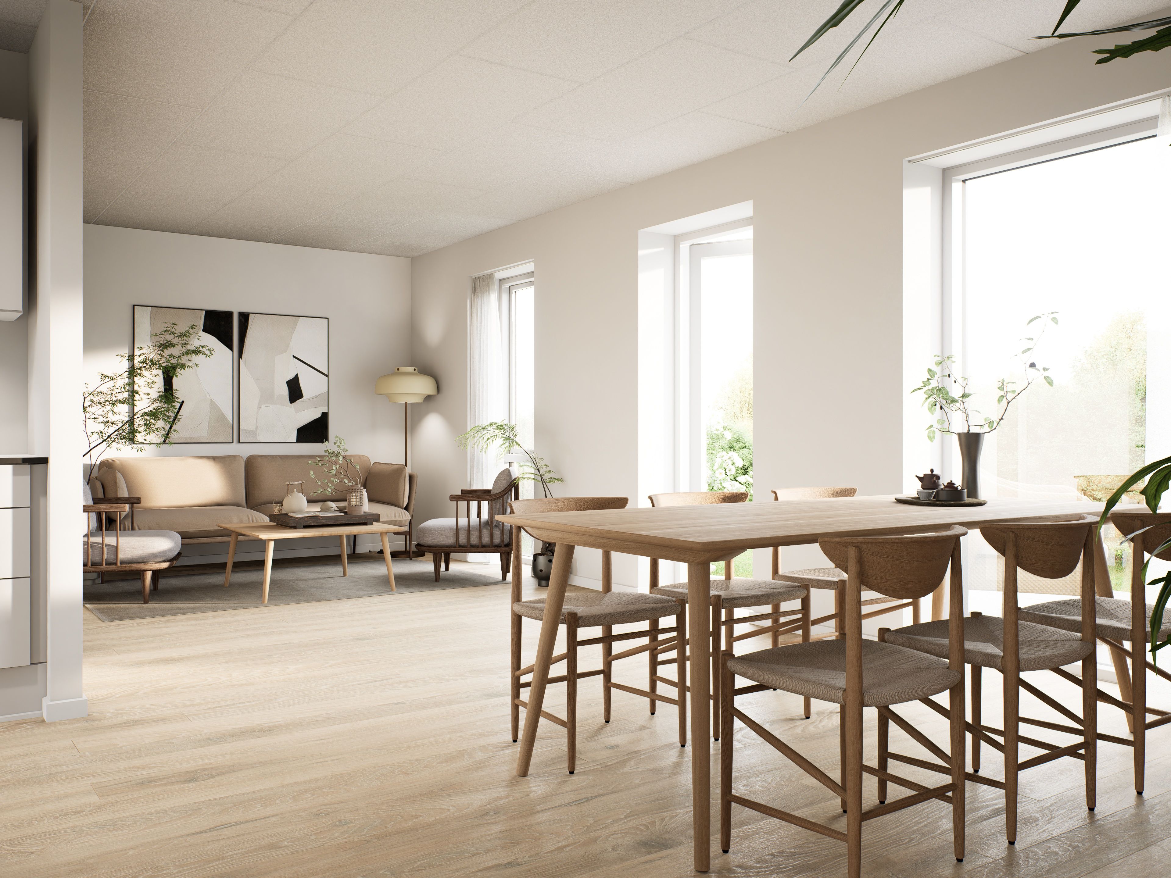 Nybygget rækkehus med lækre detaljer