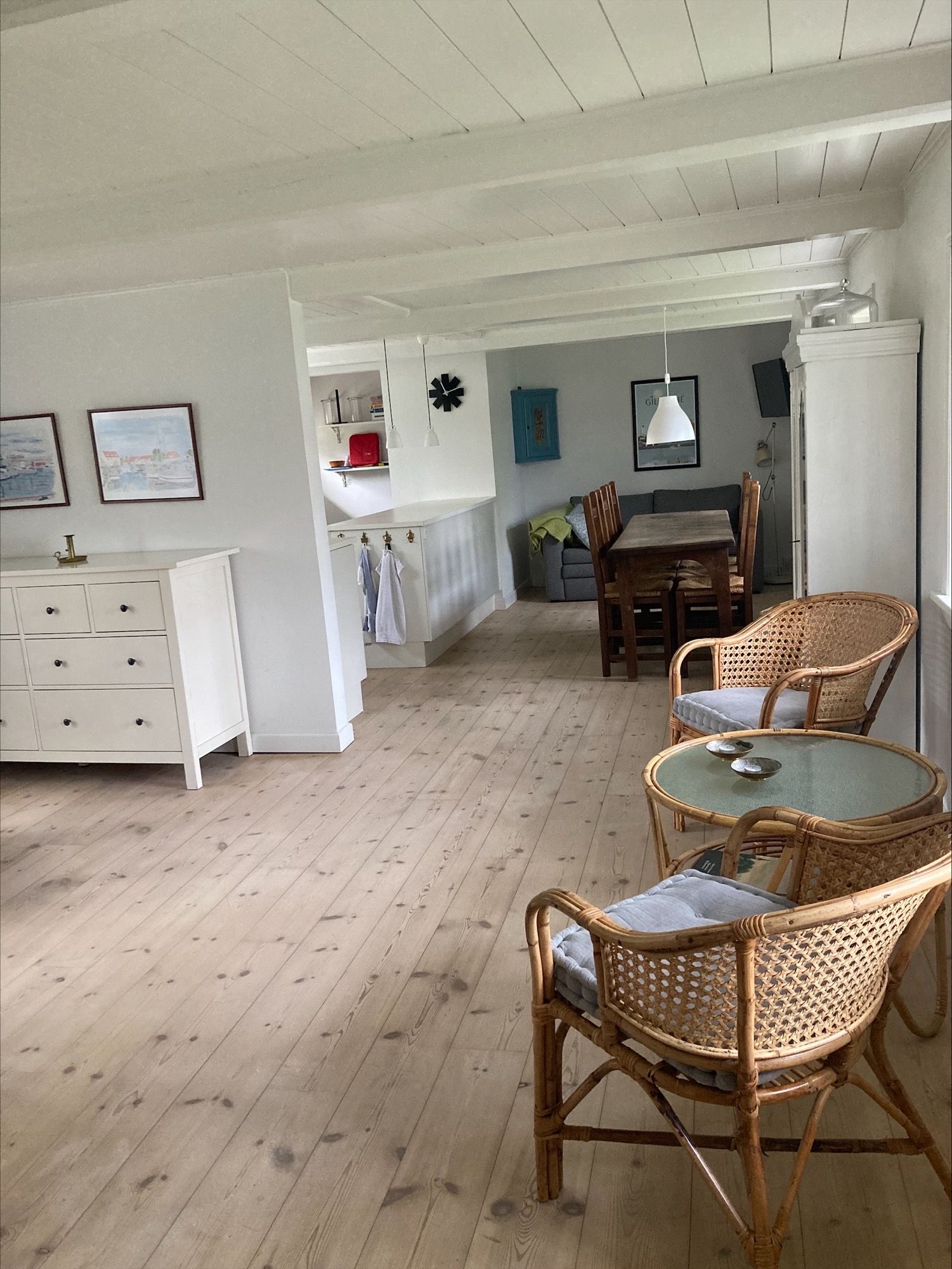 Gammelt renoveret fiskerhus , centralt i Gilleleje .