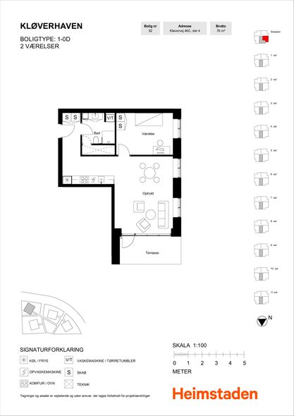 tale Serrated Hassy 2 værelses lejlighed på Kløvervej i Kolding udleje - 76 m² - 7.600 kr