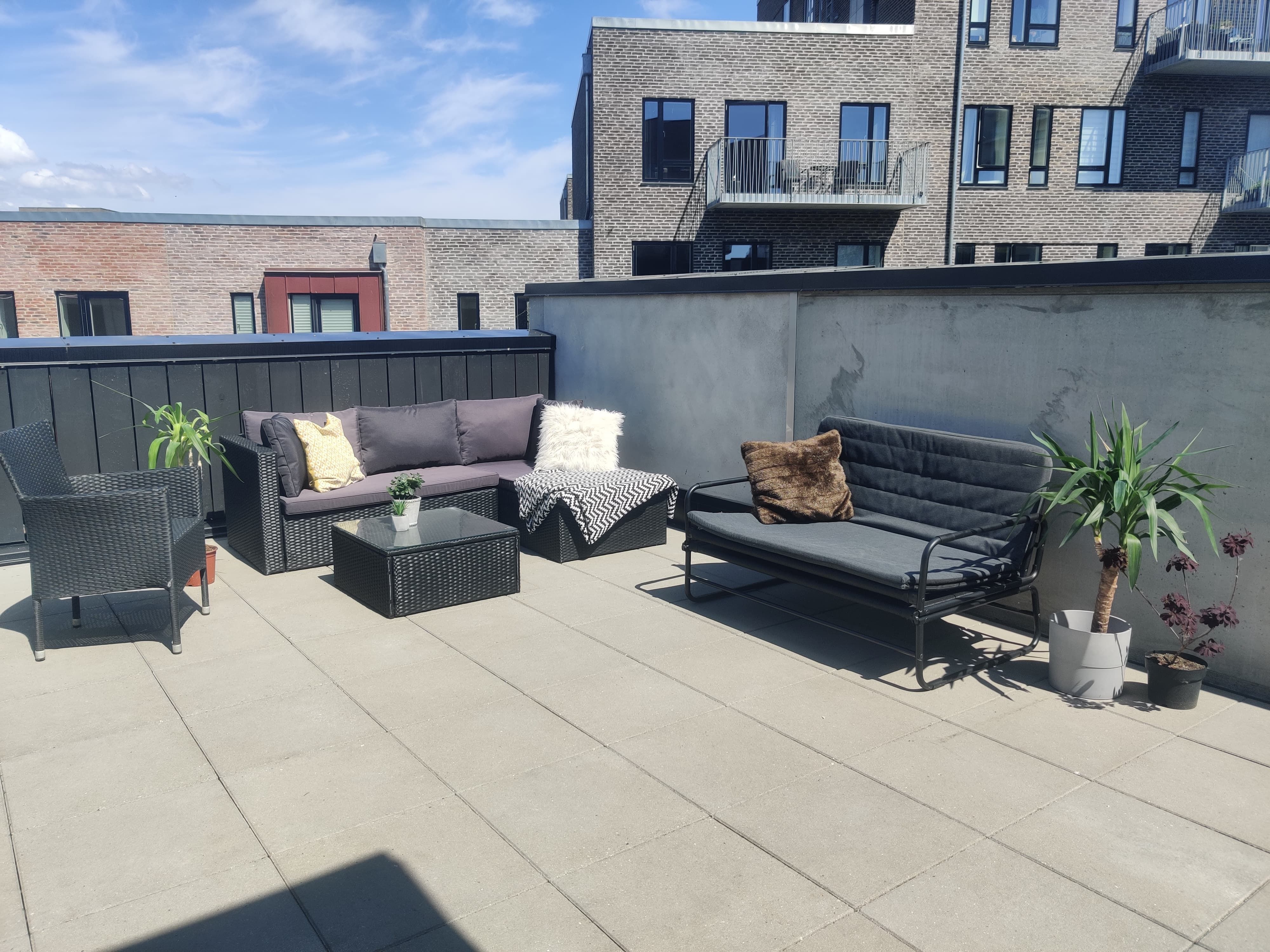 2 room loft with private bath, entry and patio