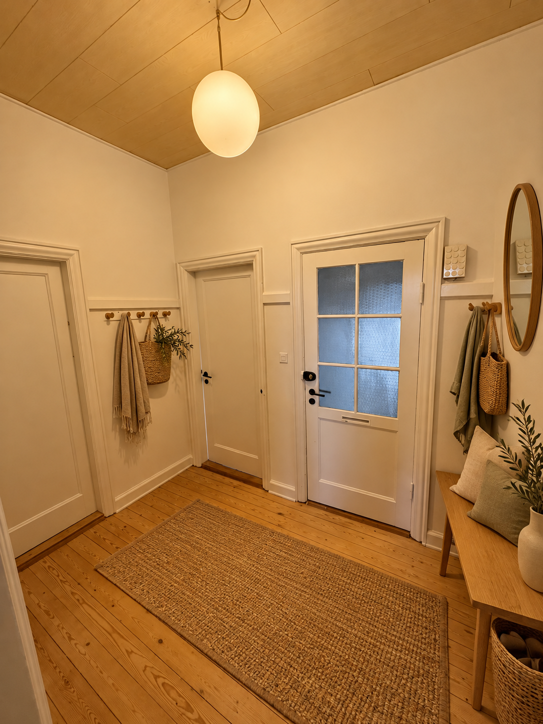 Charmerende herskabslejlighed på 60 m2. med helt nye vinduer