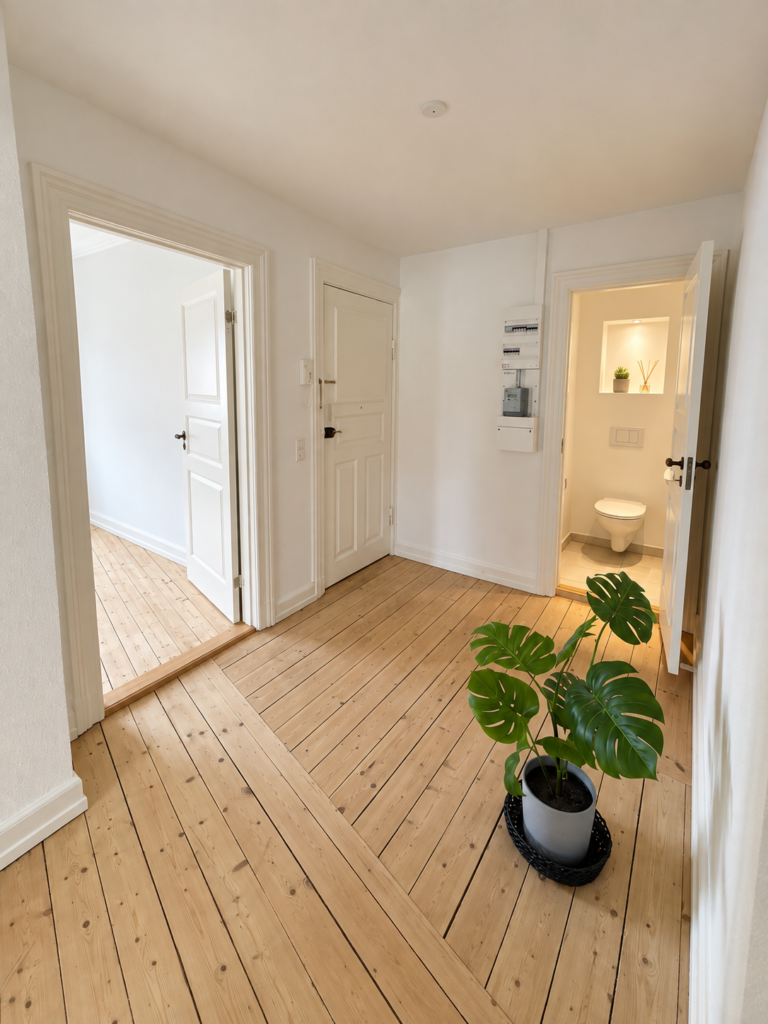 Delevenlig 4’er med gratis parkering