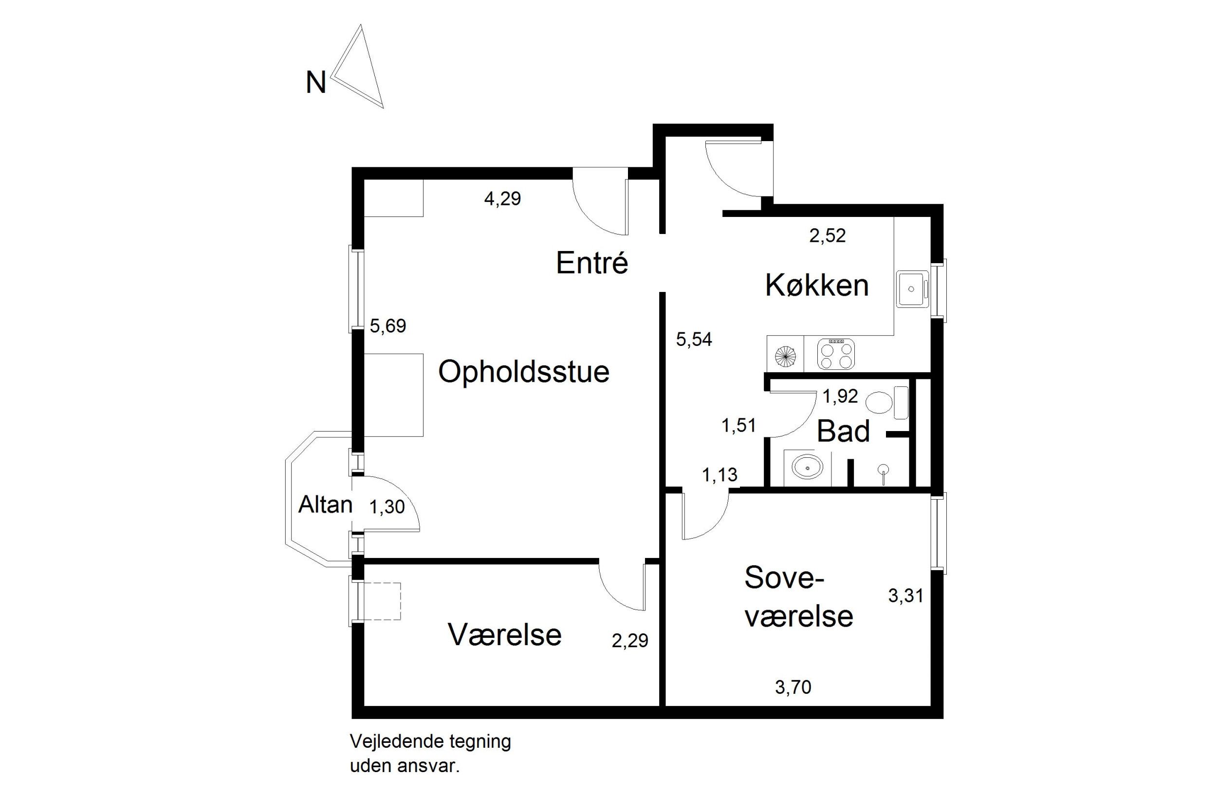 Charmerende 3-vær. lejlighed