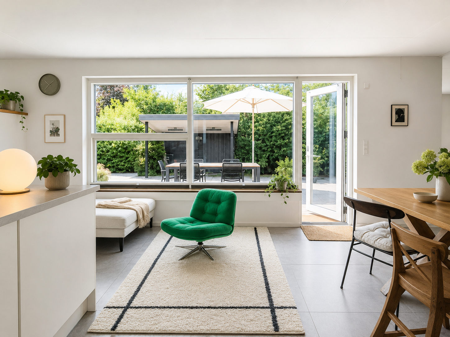 Spacious furnished family home with four bedrooms and large private garden