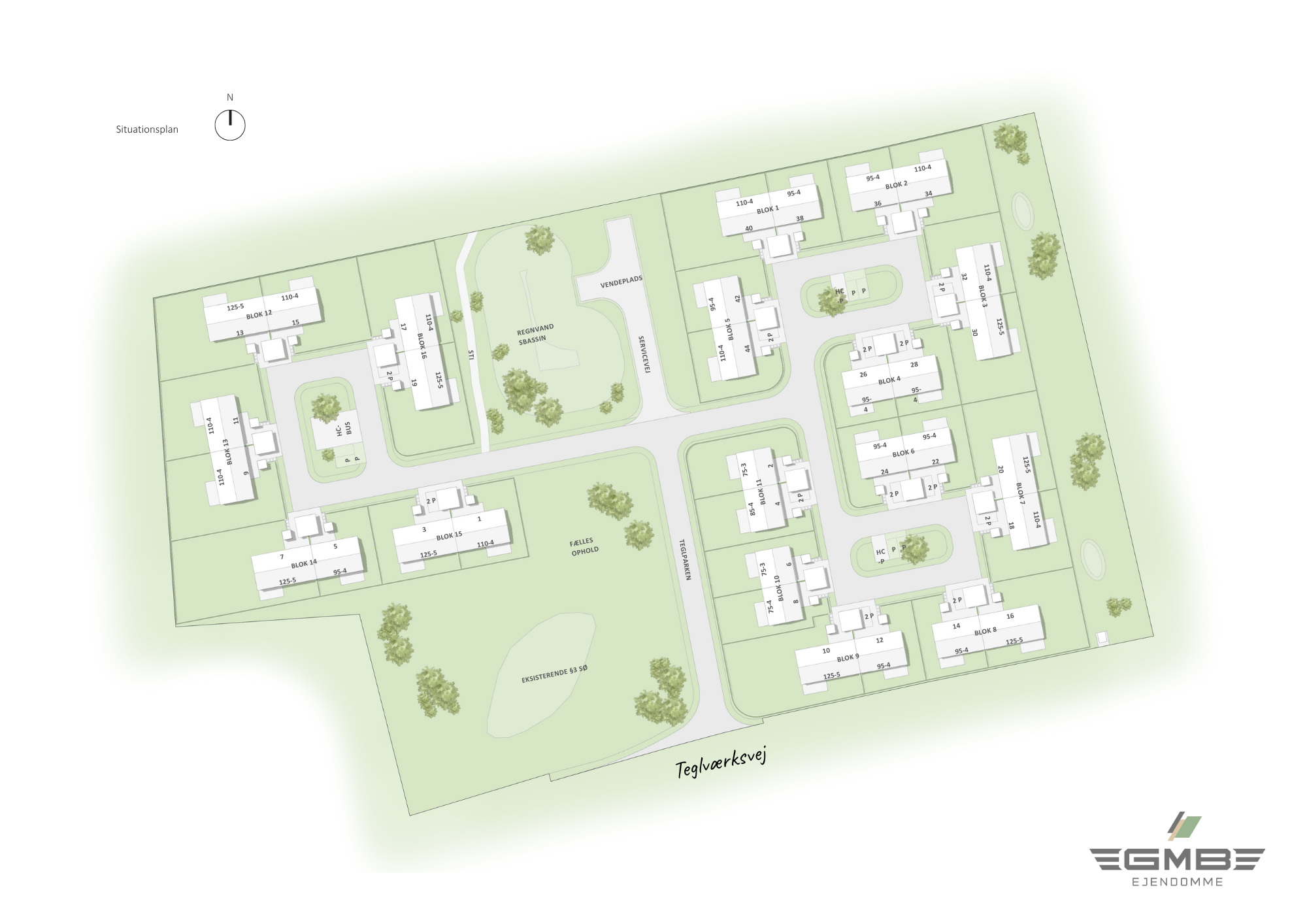 4-værelses dobbelthus med plads til at brede sig