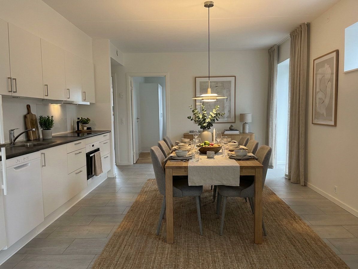 Moderne 3-værelses på 87 m2 med privat terrasse og parkering – dele- og seniorvenlig