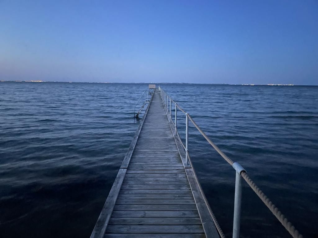 Hus direkte på privat strand