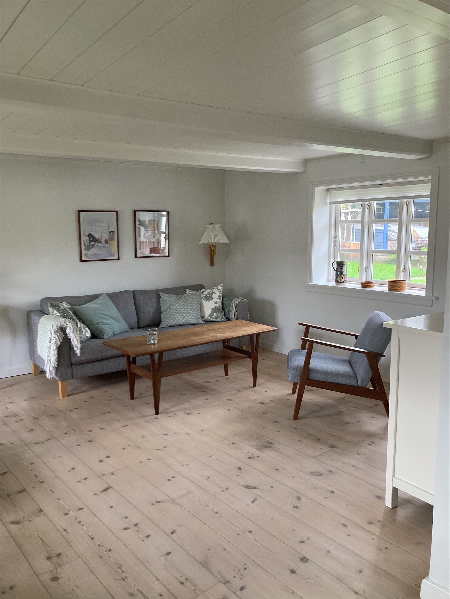 Gammelt renoveret fiskerhus , centralt i Gilleleje .
