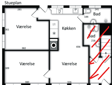 Hyggelig lille lejlighed med have