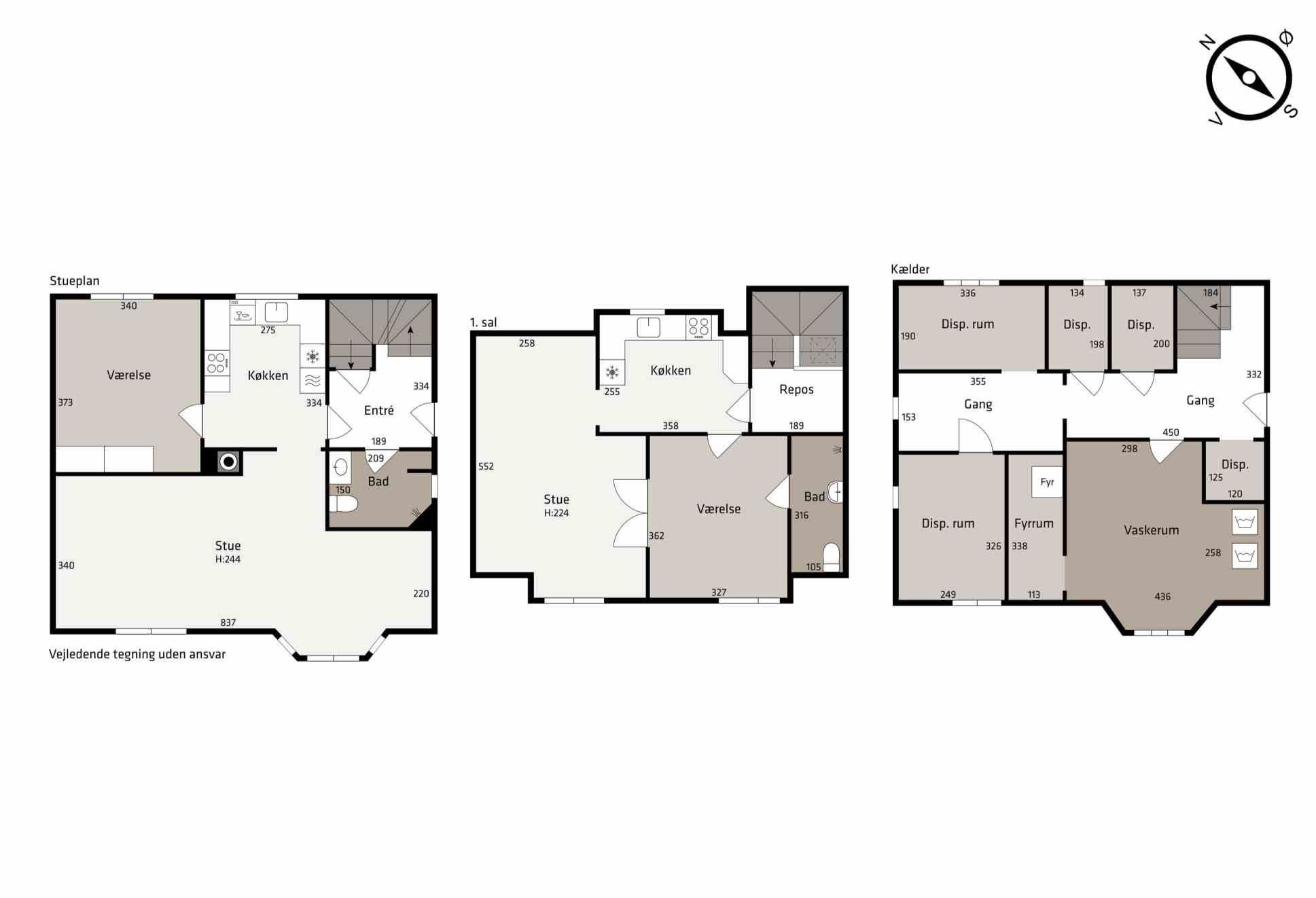 2 værelses lejlighed på 55 m²