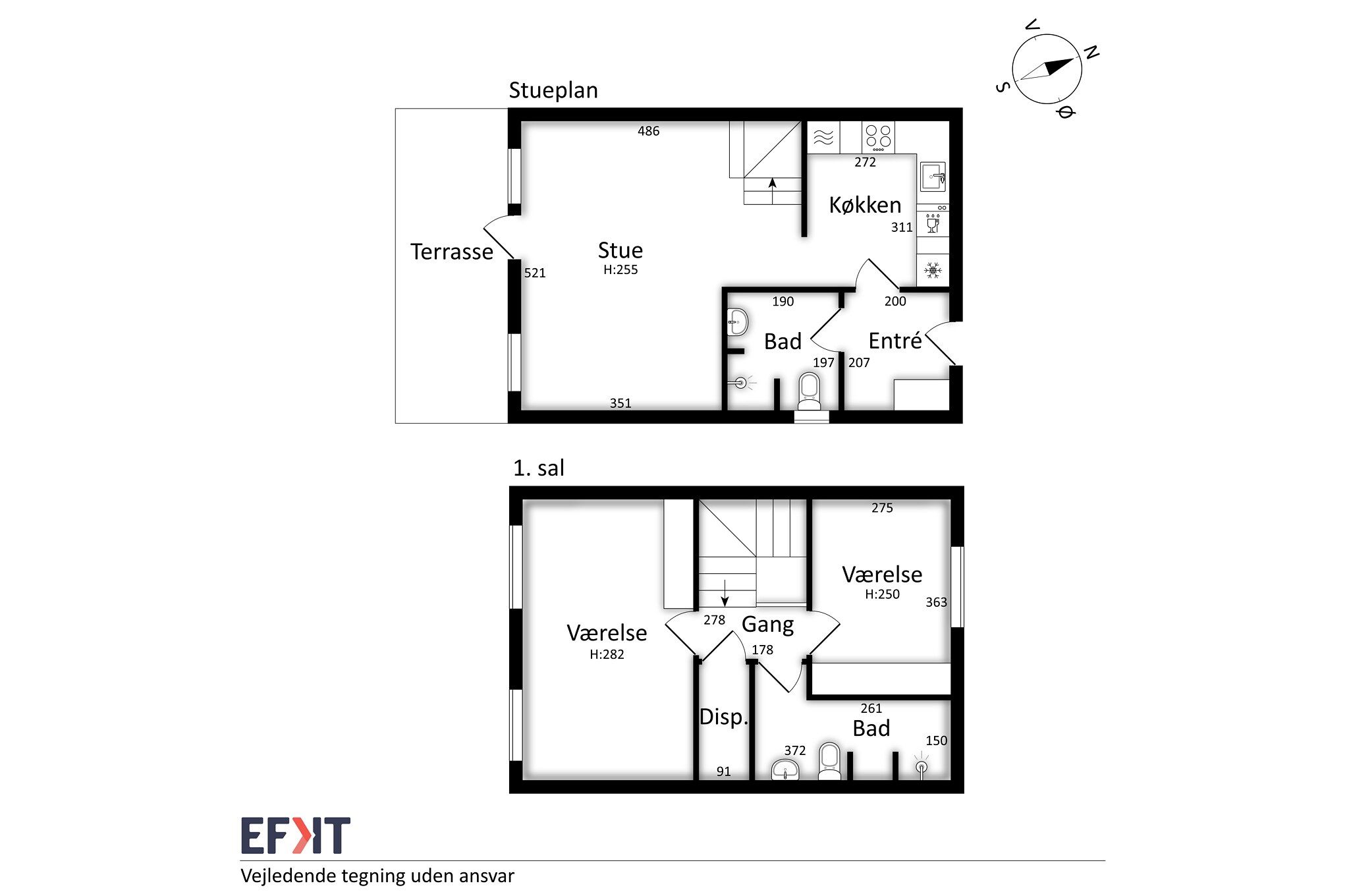 3- værelset rækkehus
