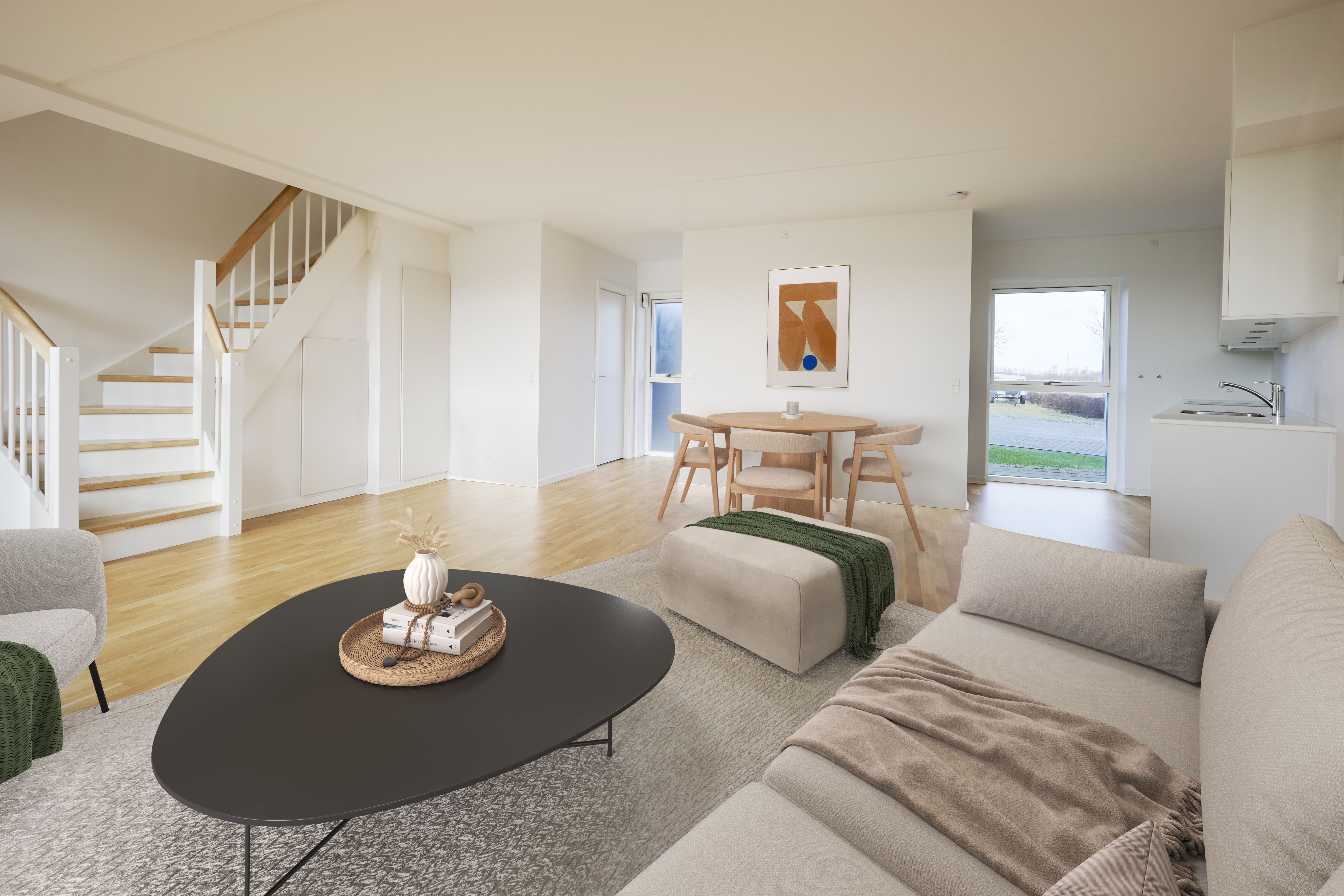 4-værelses rækkehus i 2 plan med plads til hele familien