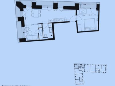 Unik Penthouse hjørne lejlighed med 3,8m til loft og flere altaner. Flot udsigt over byen og Aros buen