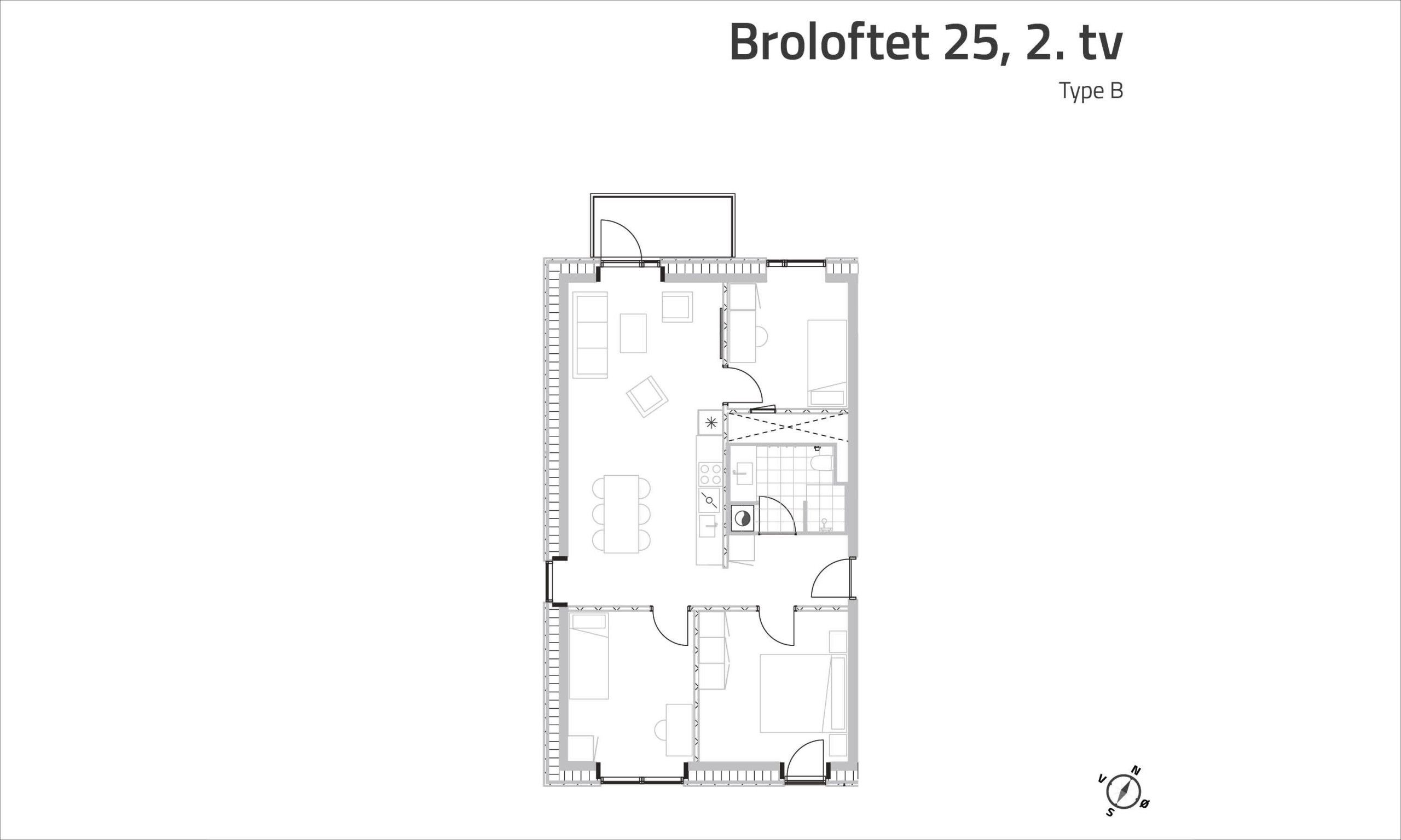 4 værelses lejlighed på Broloftet i Risskov udlejes
