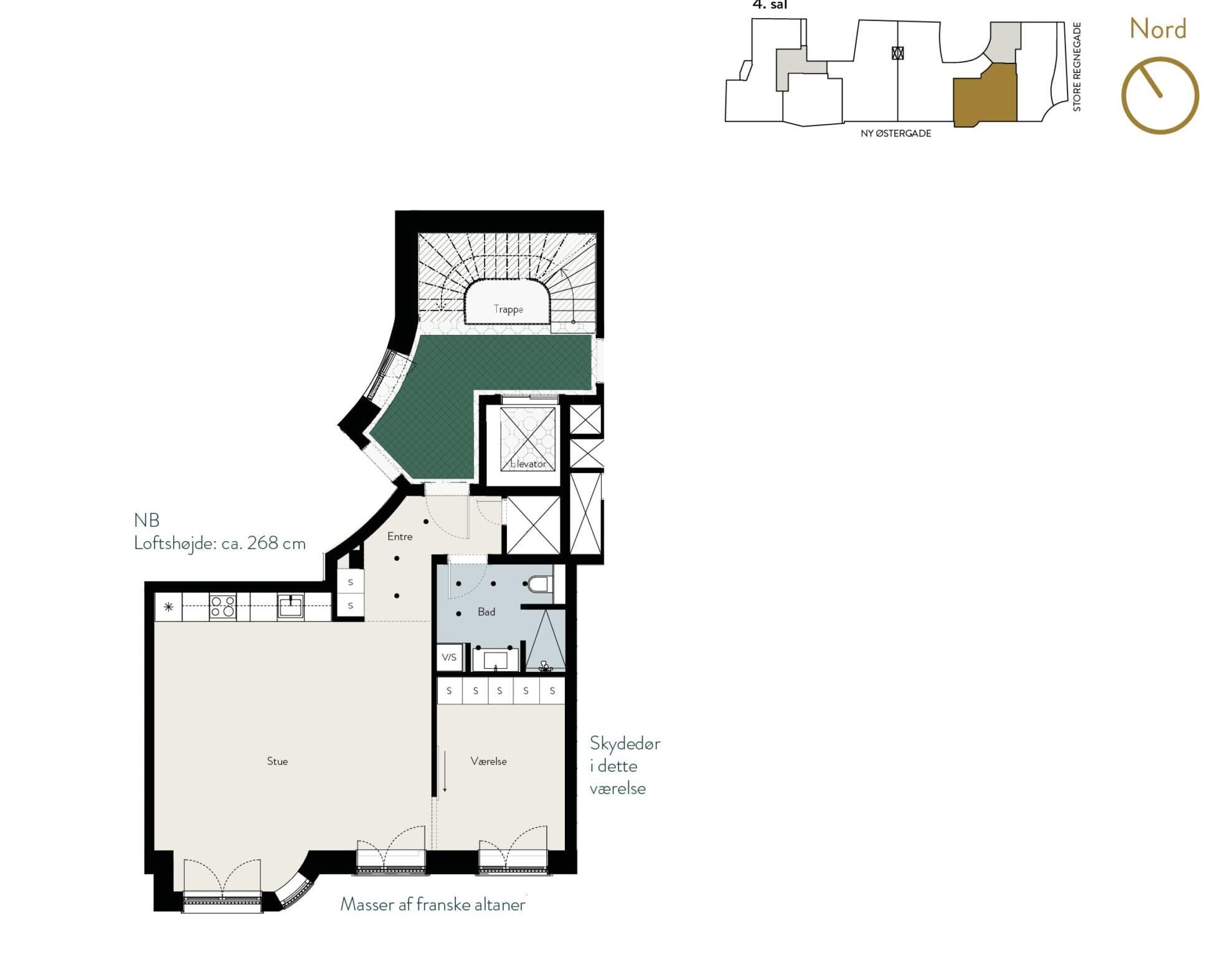 Modern luxury - Elevator and roof terrrace in prime city center location