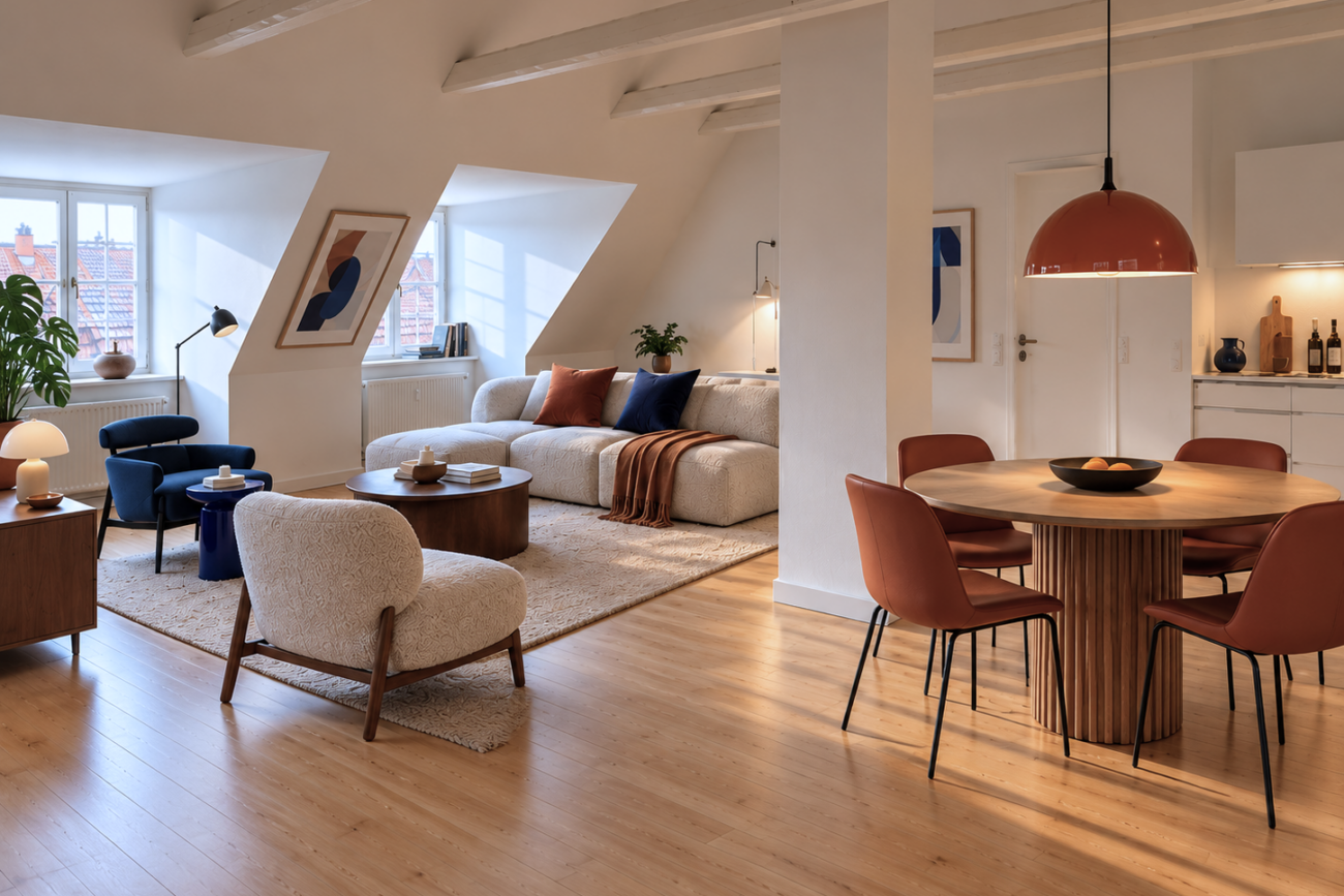 Charmerende loftslejlighed 