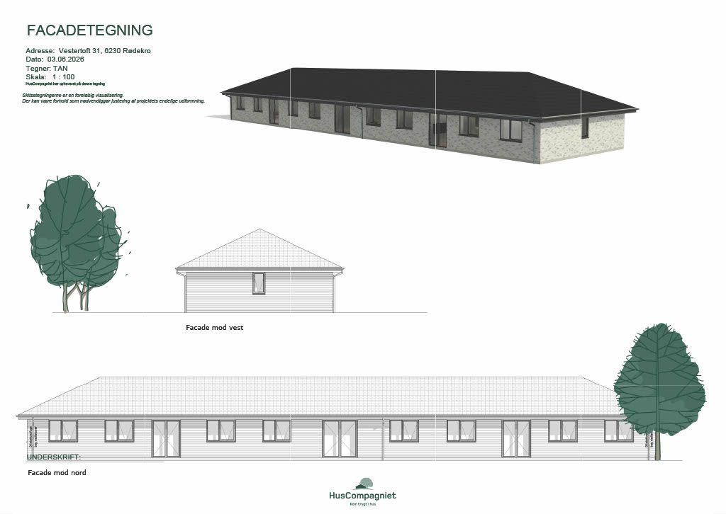 110 m² – 4-værelses rækkehus på Vestertoft i Genner udlejes
